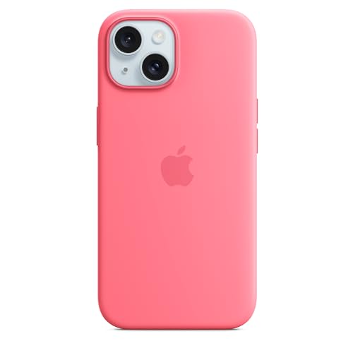 Apple iPhone 15 Silikon Case MagSafe Hülle Pink