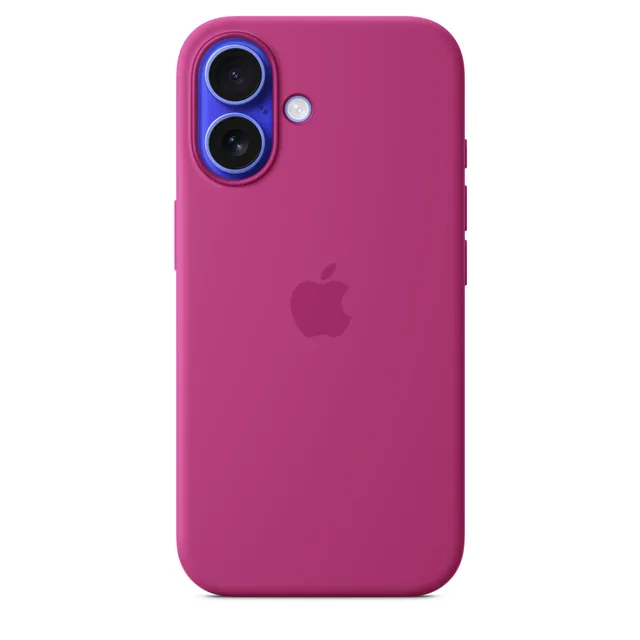 Apple iPhone 16 Silikon Case Hülle Fuchsia MagSafe