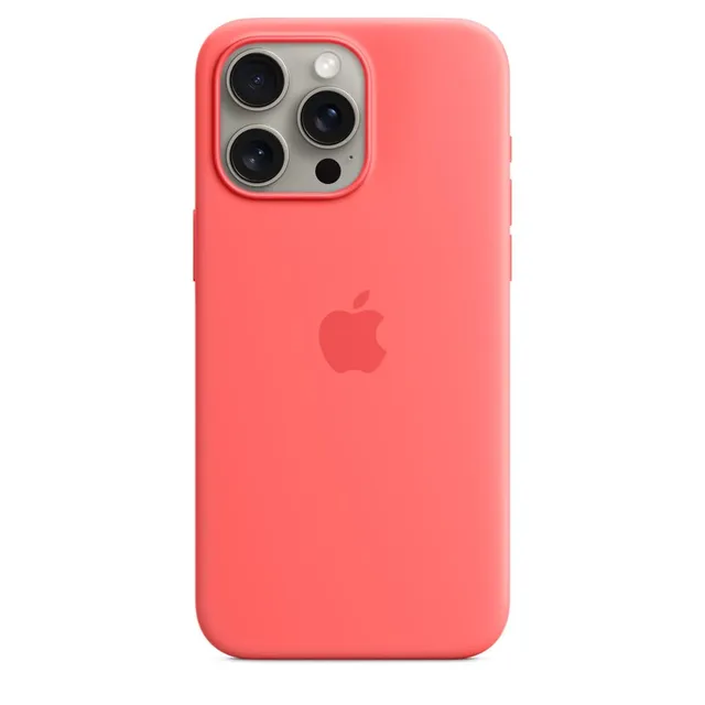 Apple iPhone 15 Pro Max Silikon Case Guave mit MagSafe