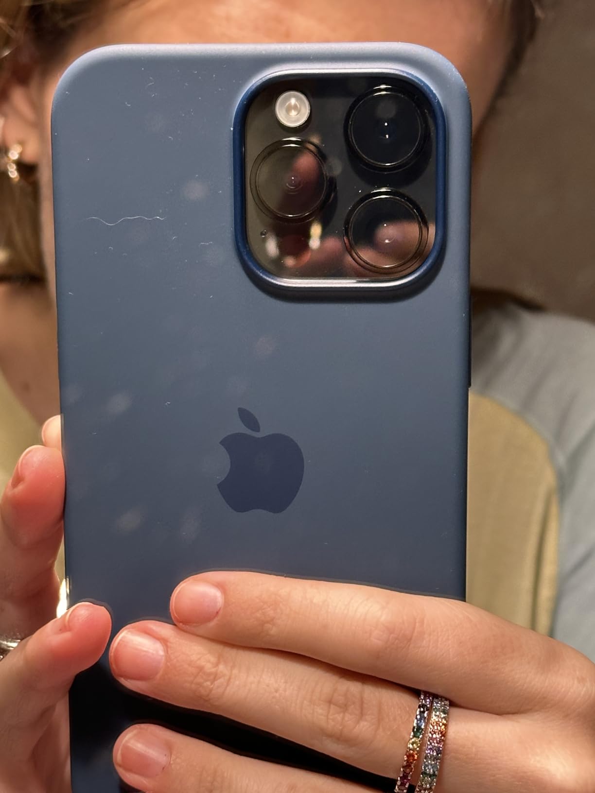 Apple iPhone 14 Pro Max Silikon Hülle mit MagSafe Himmel