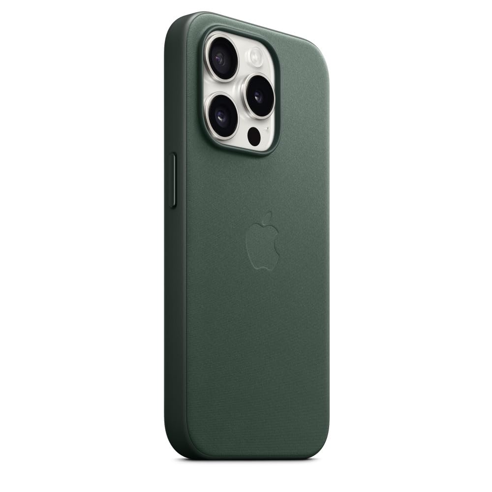 Apple iPhone 15 Pro Feingewebe Hülle Immergrün mit MagSafe