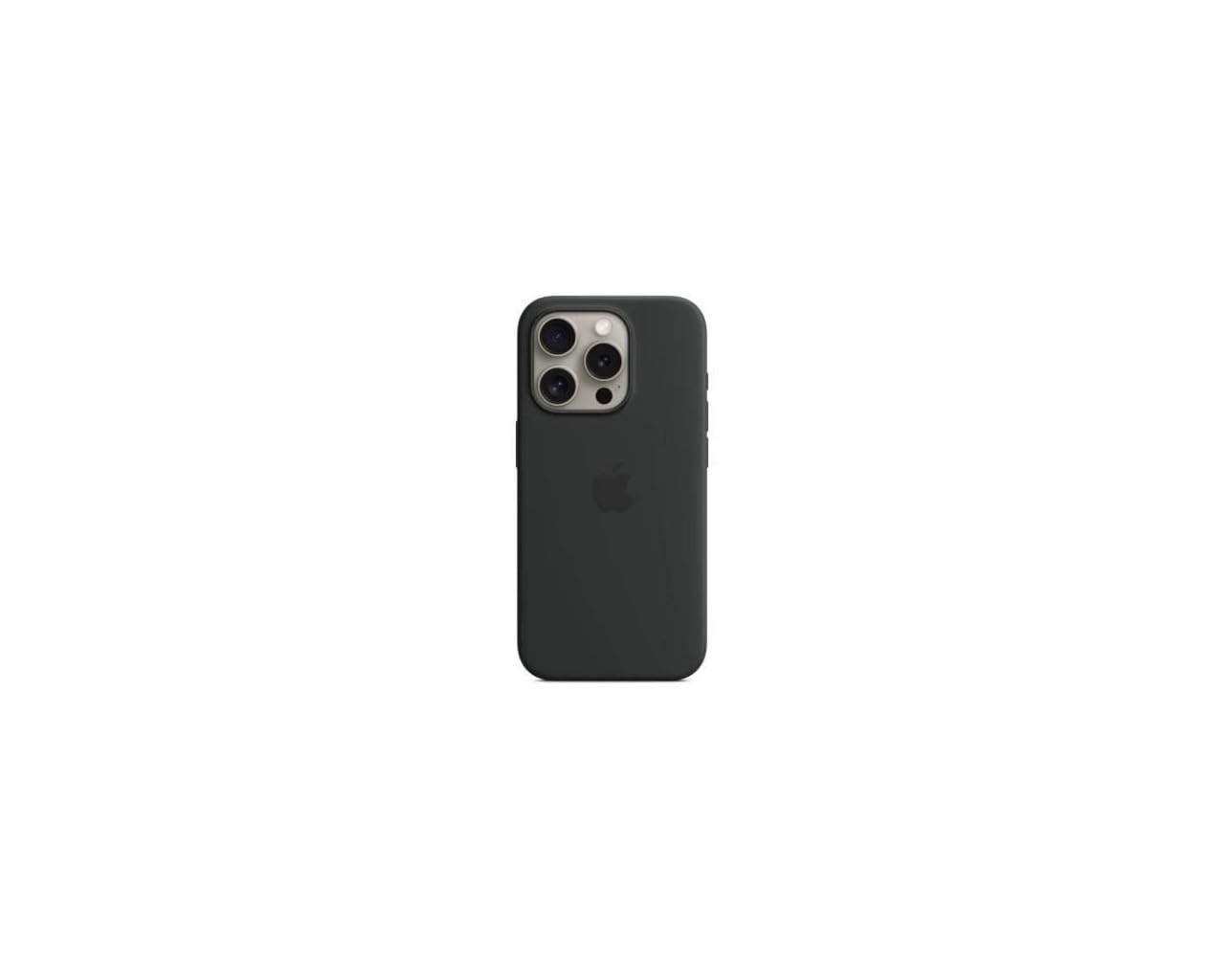 Apple iPhone 15 Pro Silikon Case MagSafe Schwarz Hülle