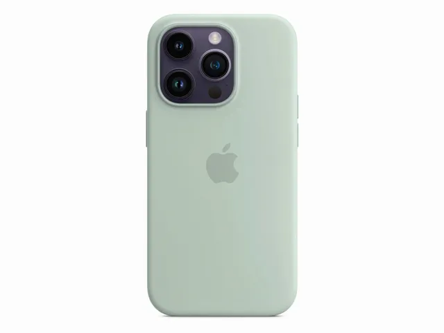Apple iPhone 14 Pro Silikon Hülle Agavengrün MagSafe