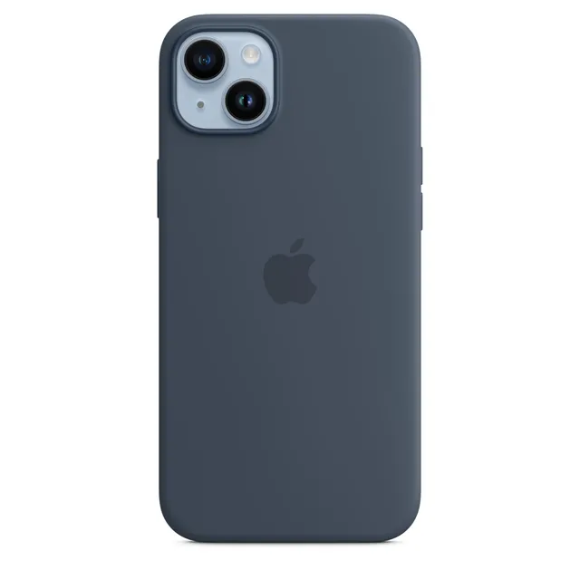 Apple iPhone 14 Plus Silikon Case MagSafe Sturmblau