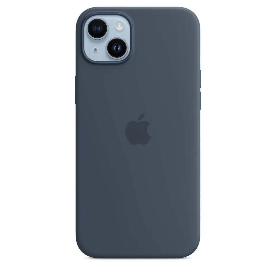 Apple iPhone 14 Plus Silikon Case MagSafe Sturmblau