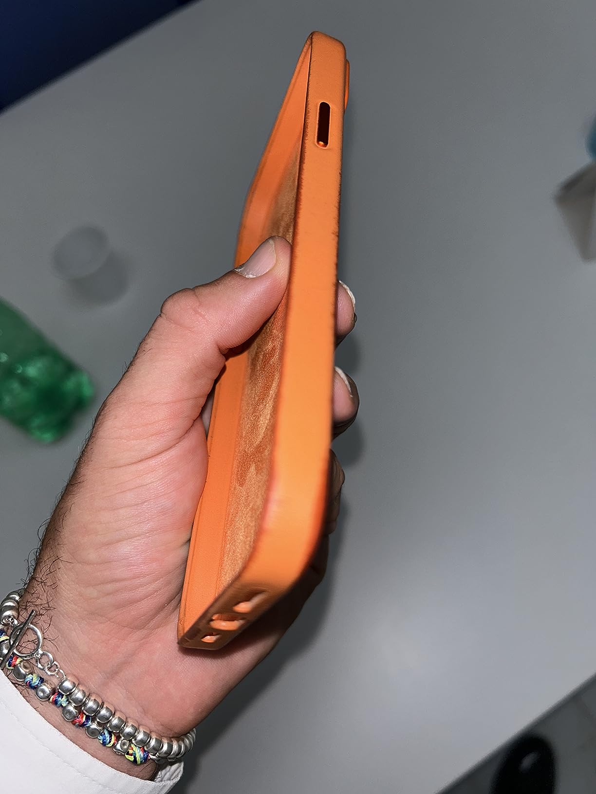 Apple iPhone 14 Plus Lederhülle MagSafe Orange