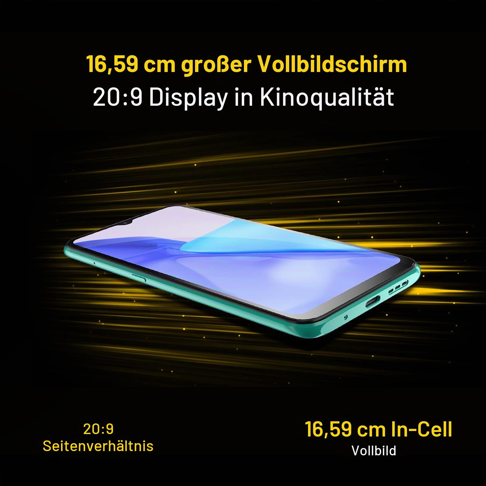 UMIDIGI Power 5S Handy 32GB Grün 6150mAh 6,53 Zoll
