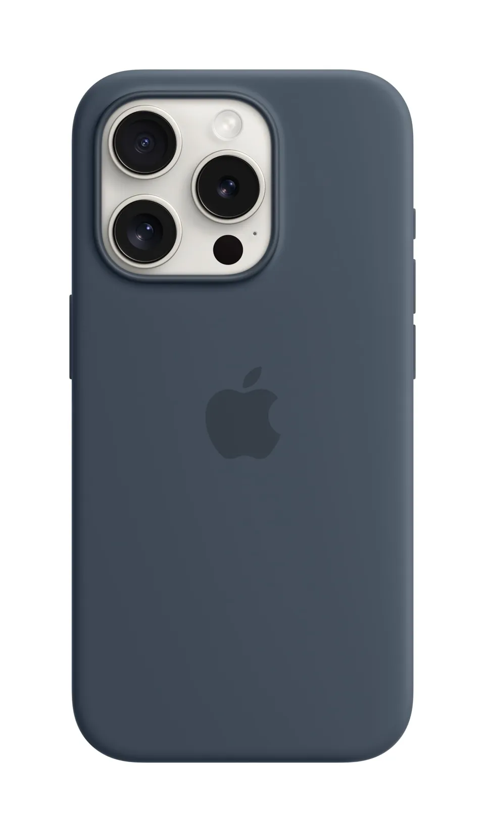 Apple iPhone 15 Pro Silikon Case MagSafe Sturmblau Hülle