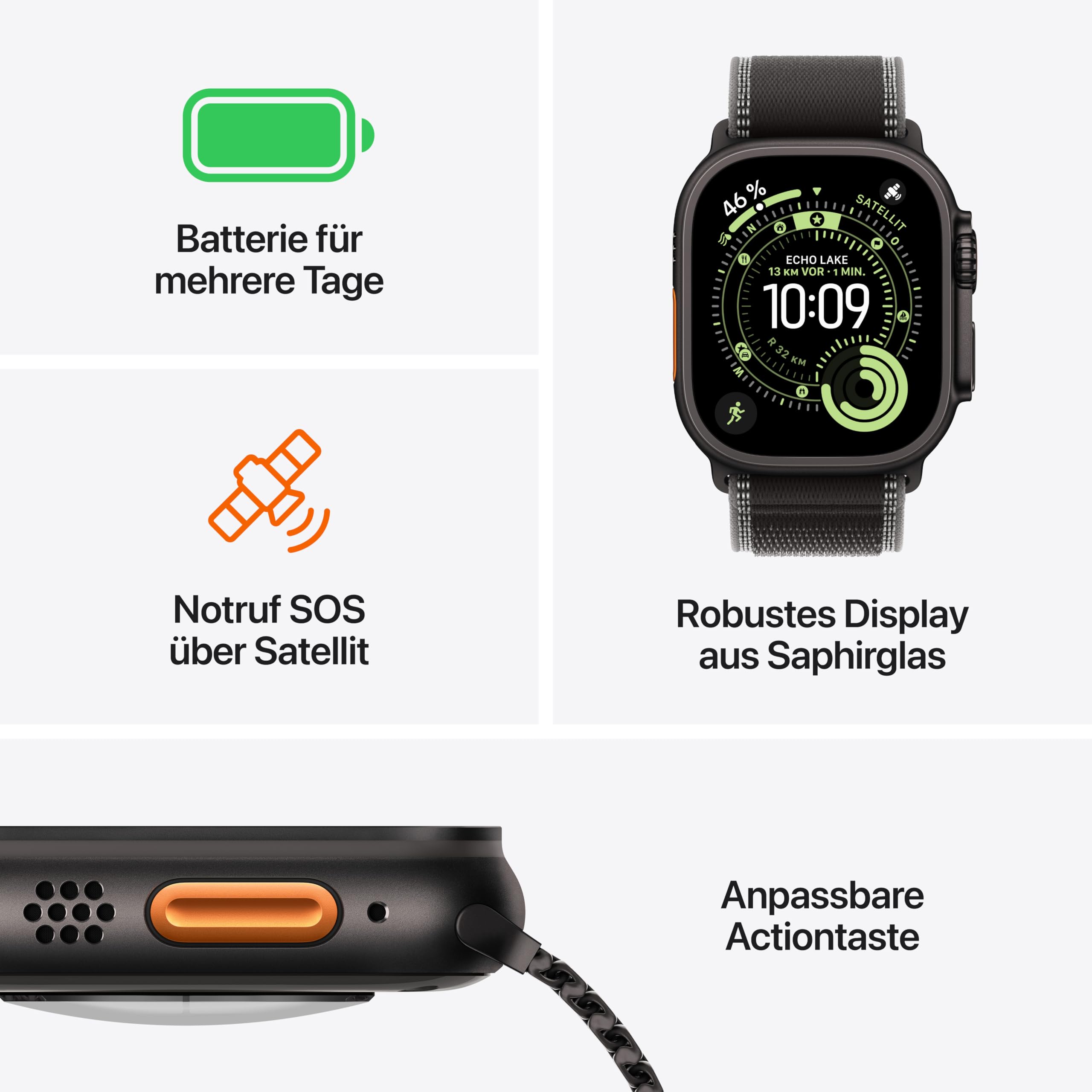 Apple Watch Ultra 3 49mm Titan Ocean Band Maritimblau