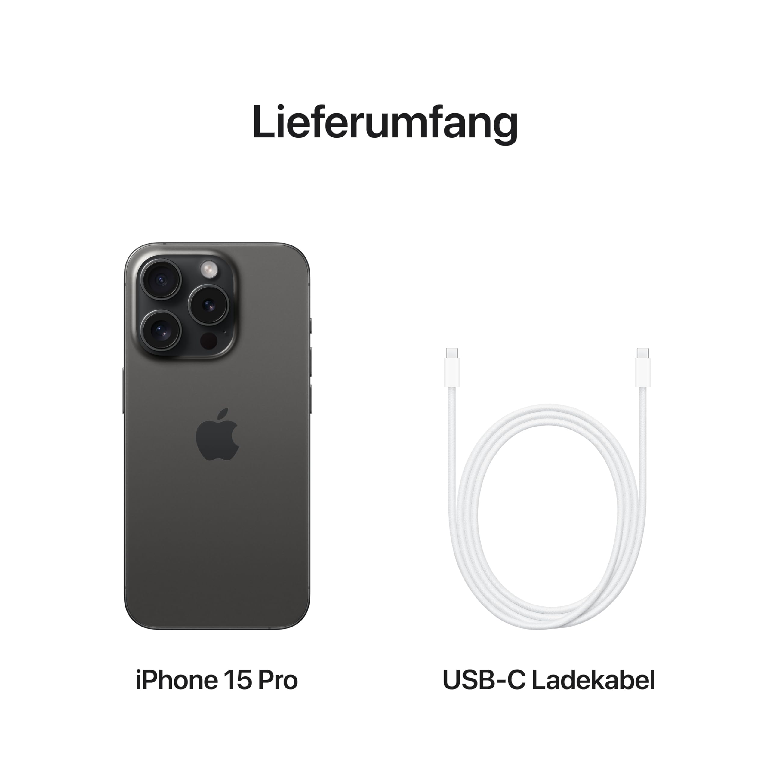 Apple iPhone 15 Pro 512 GB Smartphone Titan Schwarz 6,1 Zoll
