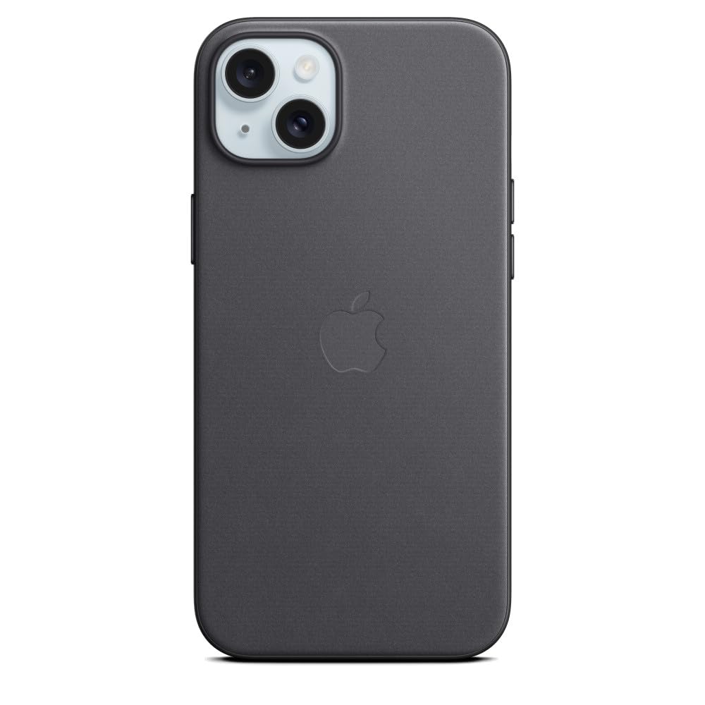 Apple iPhone 15 Plus Feingewebe Case MagSafe Schwarz