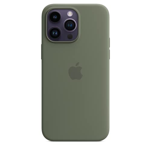 Apple iPhone 14 Pro Max Silikon Hülle mit MagSafe Oliv