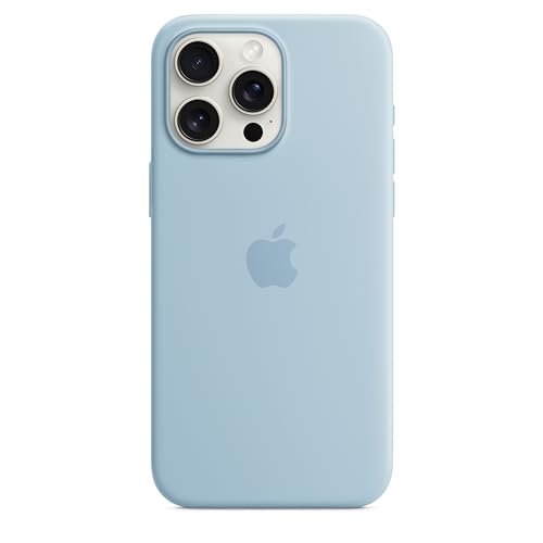 Apple iPhone 15 Pro Max Silikon Case MagSafe Hellblau