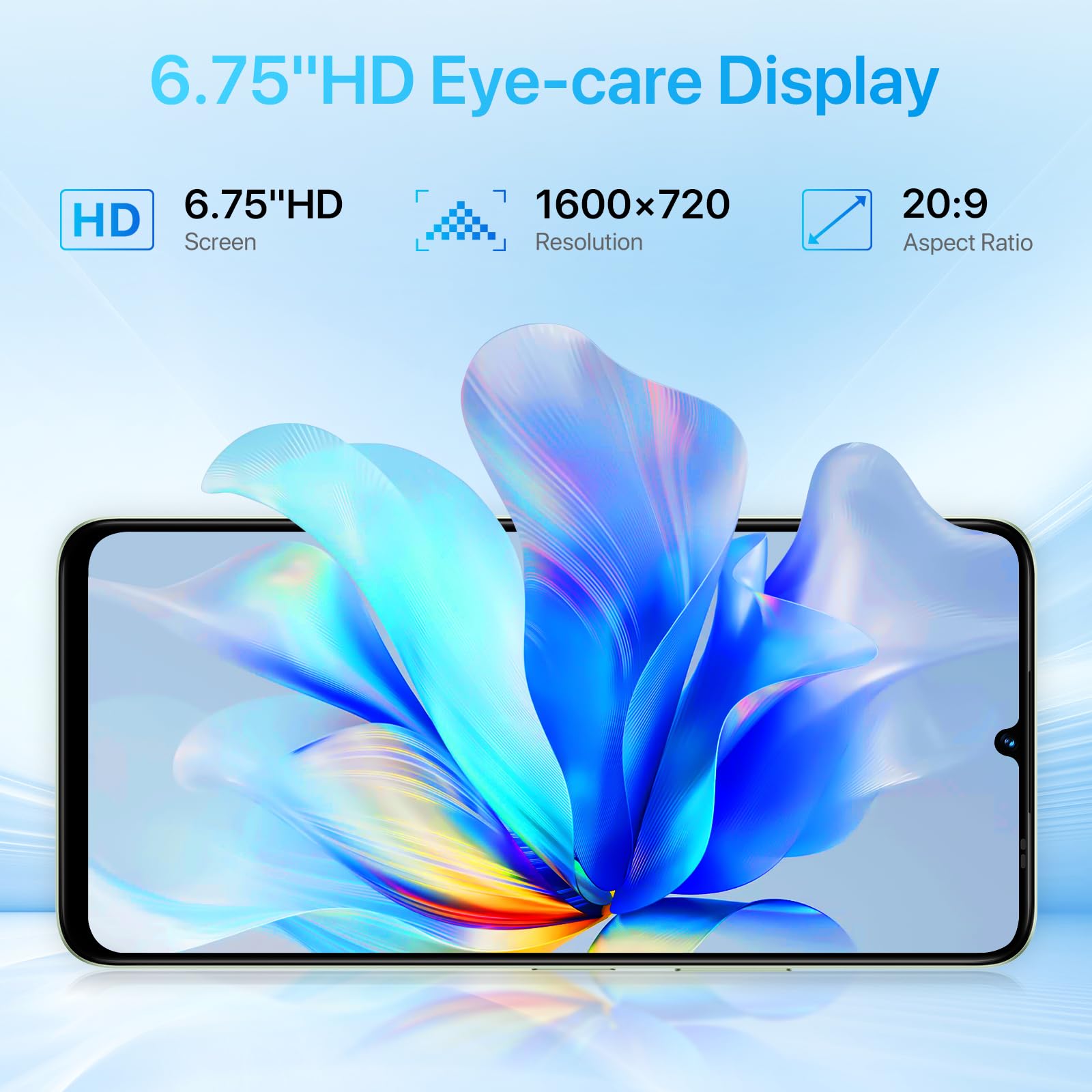 Umidigi G9A Smartphone 8GB 64GB 6,75 Zoll Android 14