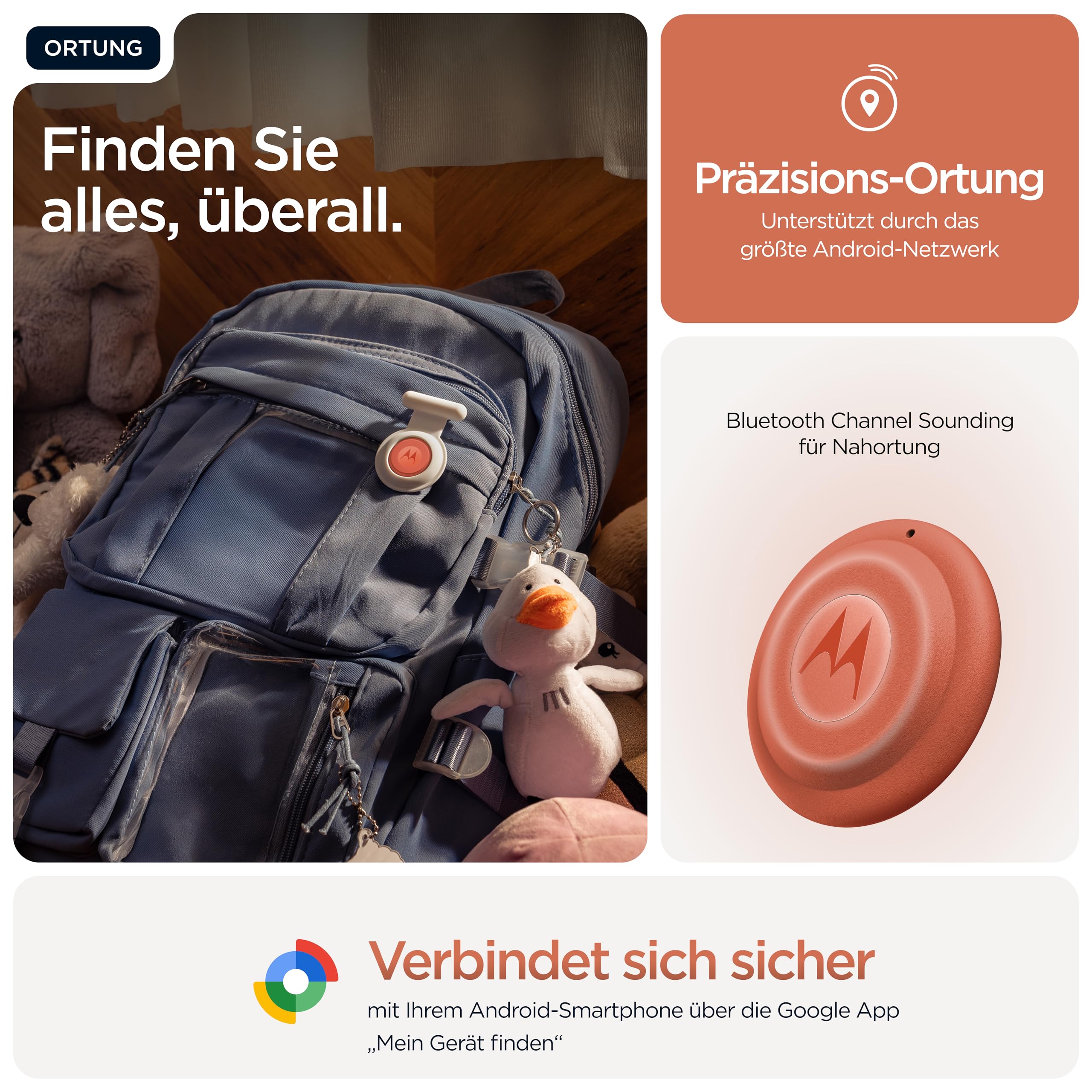 Motorola Moto Tag Tracker 4er Pack UWB IP68 Bluetooth