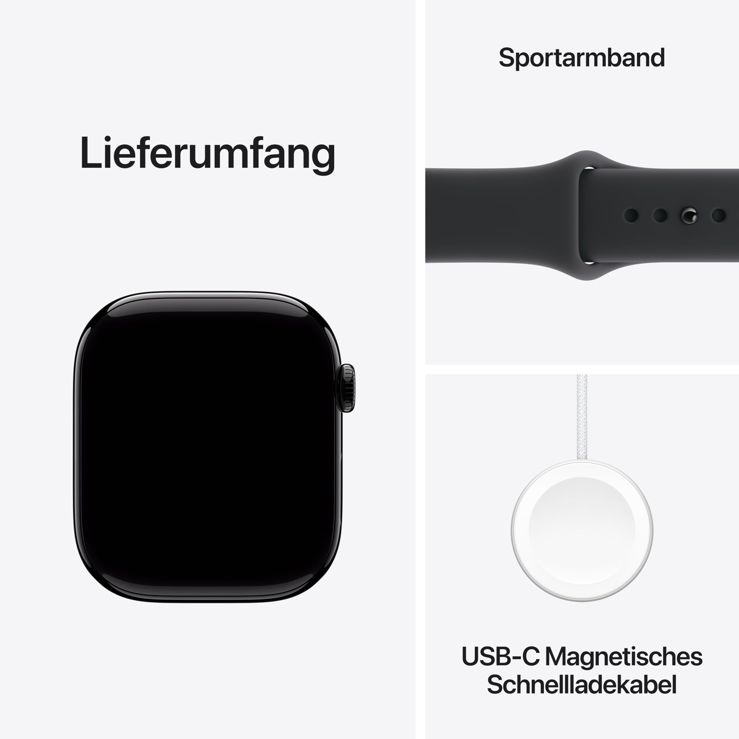 Apple Watch Series 11 GPS 46 mm Diamantschwarz S/M