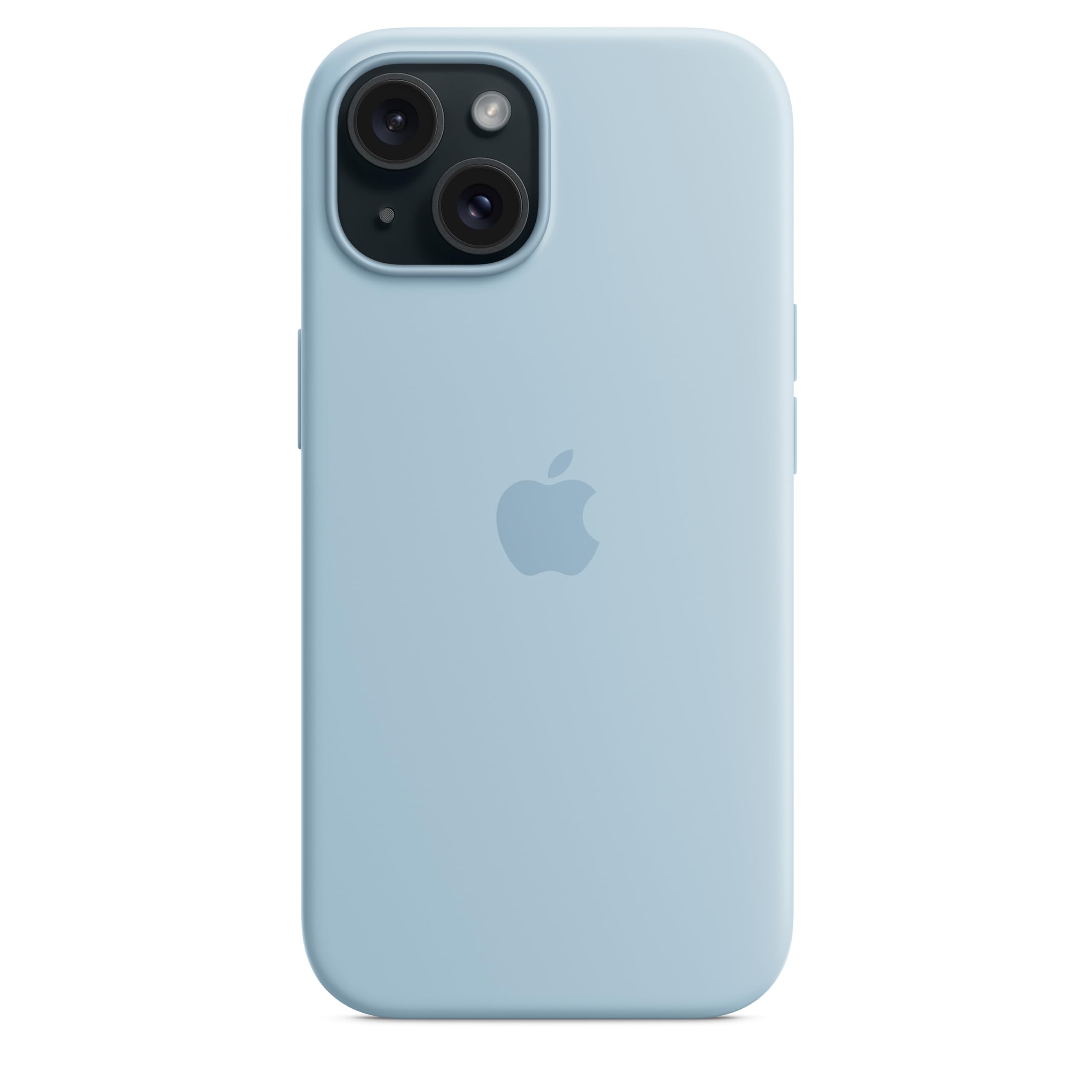 Apple iPhone 15 Silikon Case mit MagSafe Hülle Hellblau