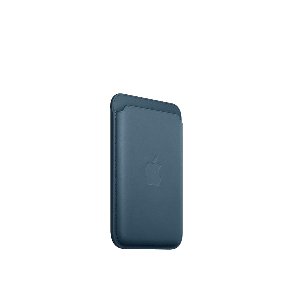 Apple iPhone Feingewebe Wallet MagSafe Pazifikblau Kartenetui