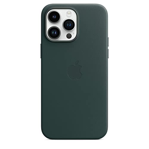 Apple iPhone 14 Pro Max Leder Case Hülle Waldgrün MagSafe