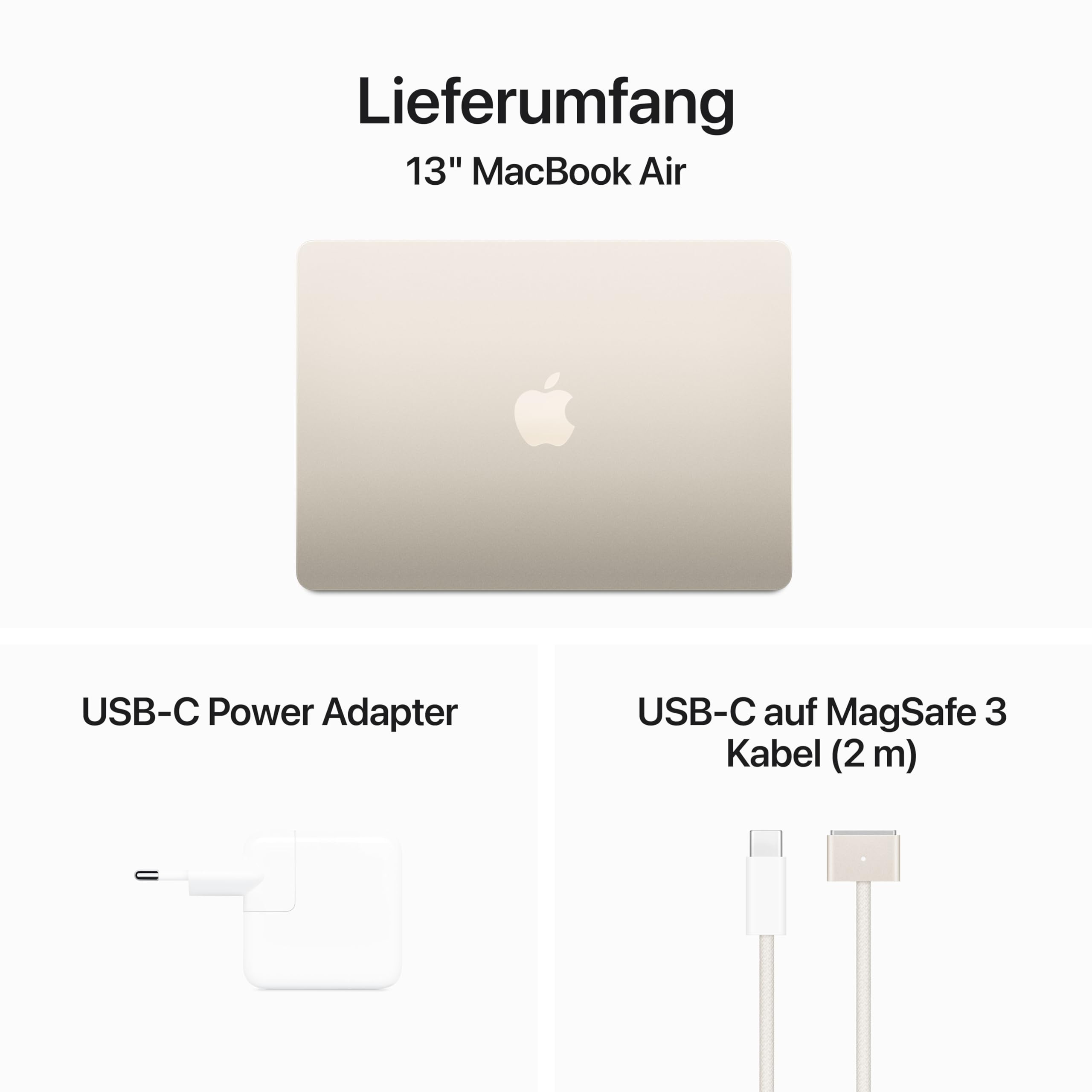 Apple MacBook Air 13 M3 Laptop Polarstern 512GB 16GB