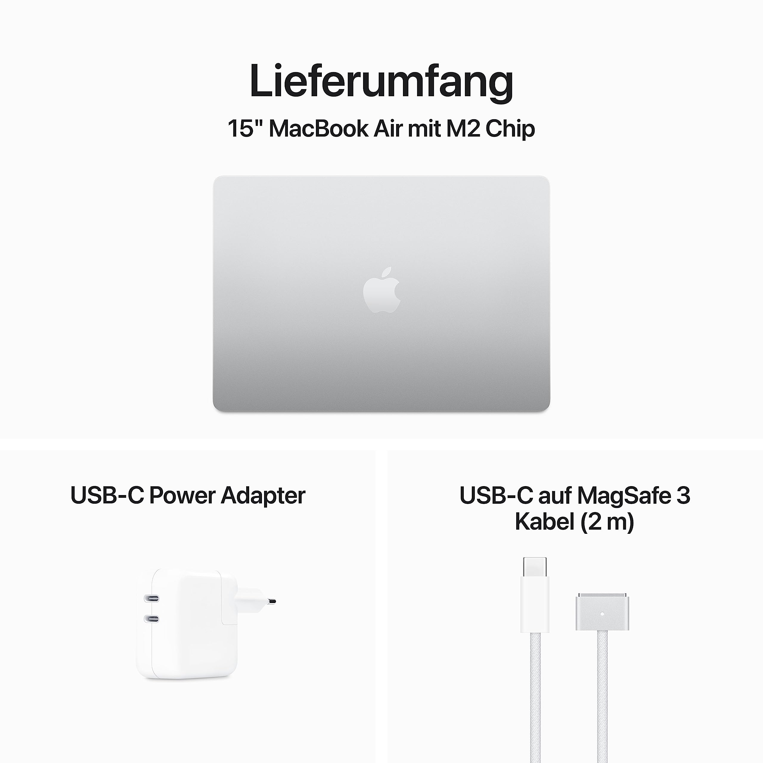 Apple MacBook Air M2 15,3" Laptop Silber 8GB 512GB Retina