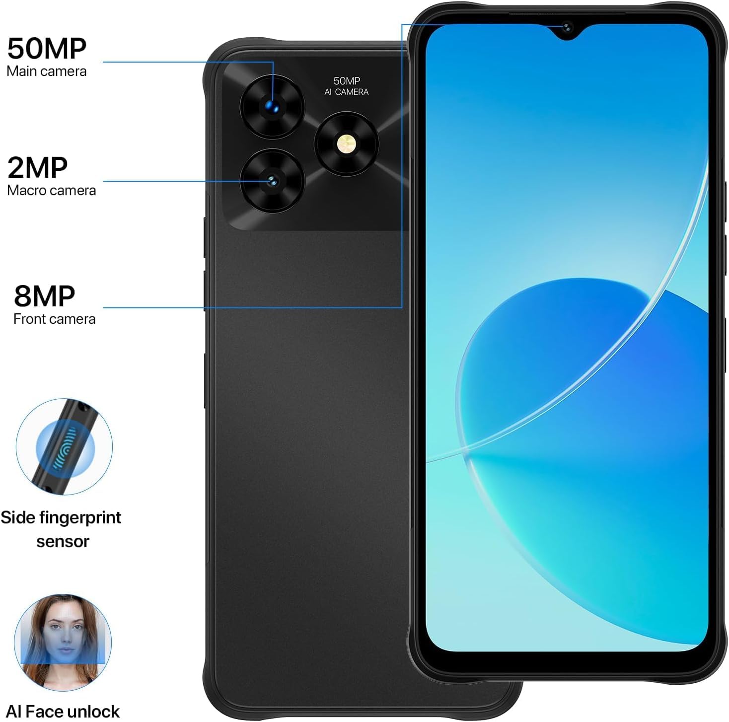 UMIDIGI G5 Mecha Smartphone 8GB+128GB Outdoor Handy 50MP