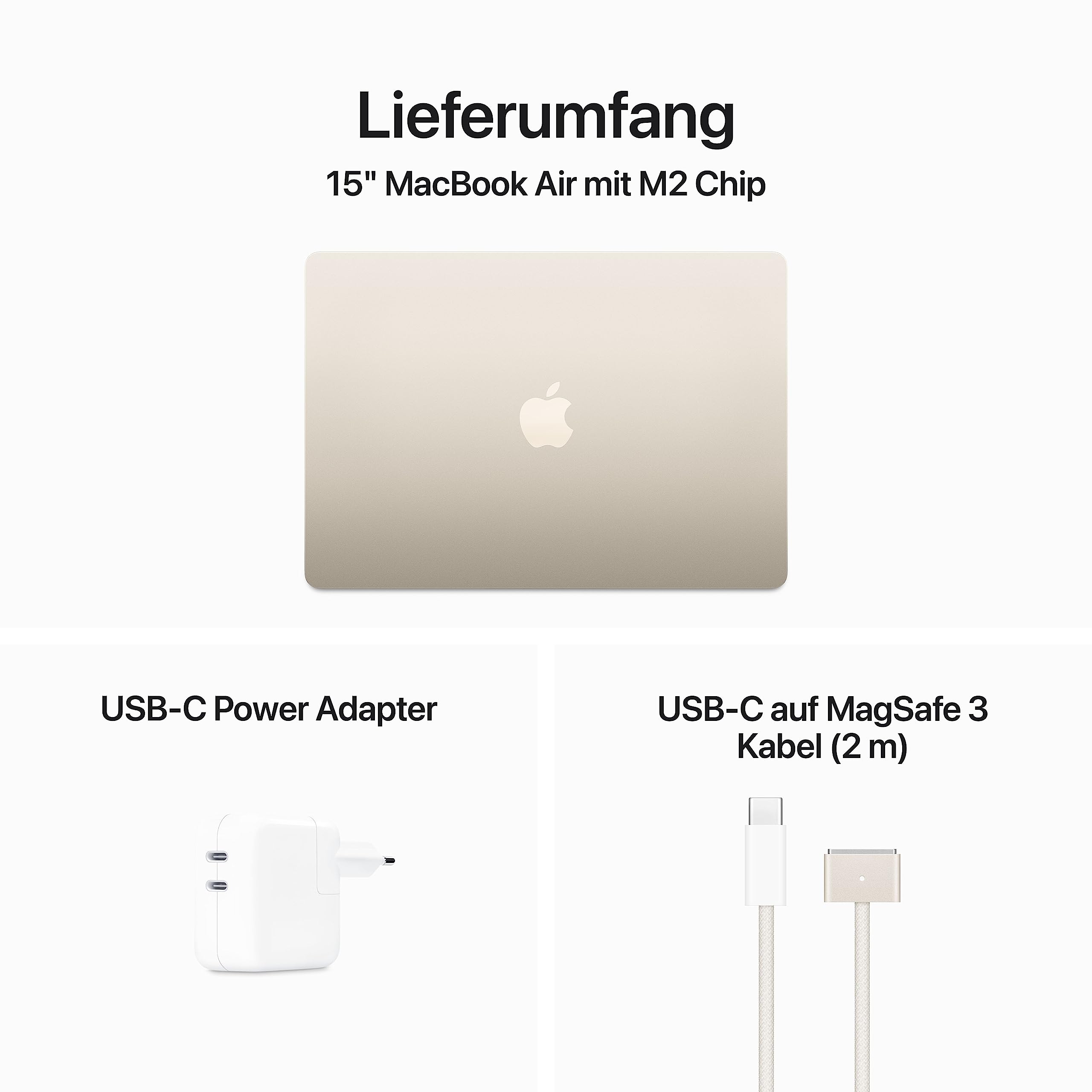 Apple MacBook Air M2 15,3" Laptop Polarstern 8GB 512GB