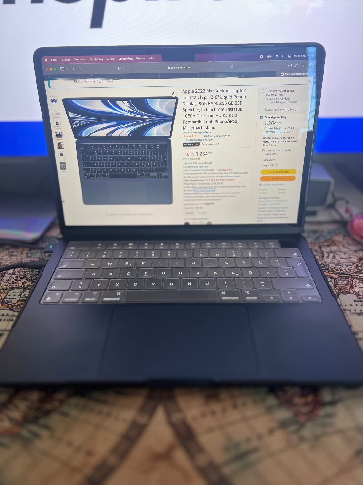 Apple MacBook Air M2 13,6" Laptop Space Grau 512 GB