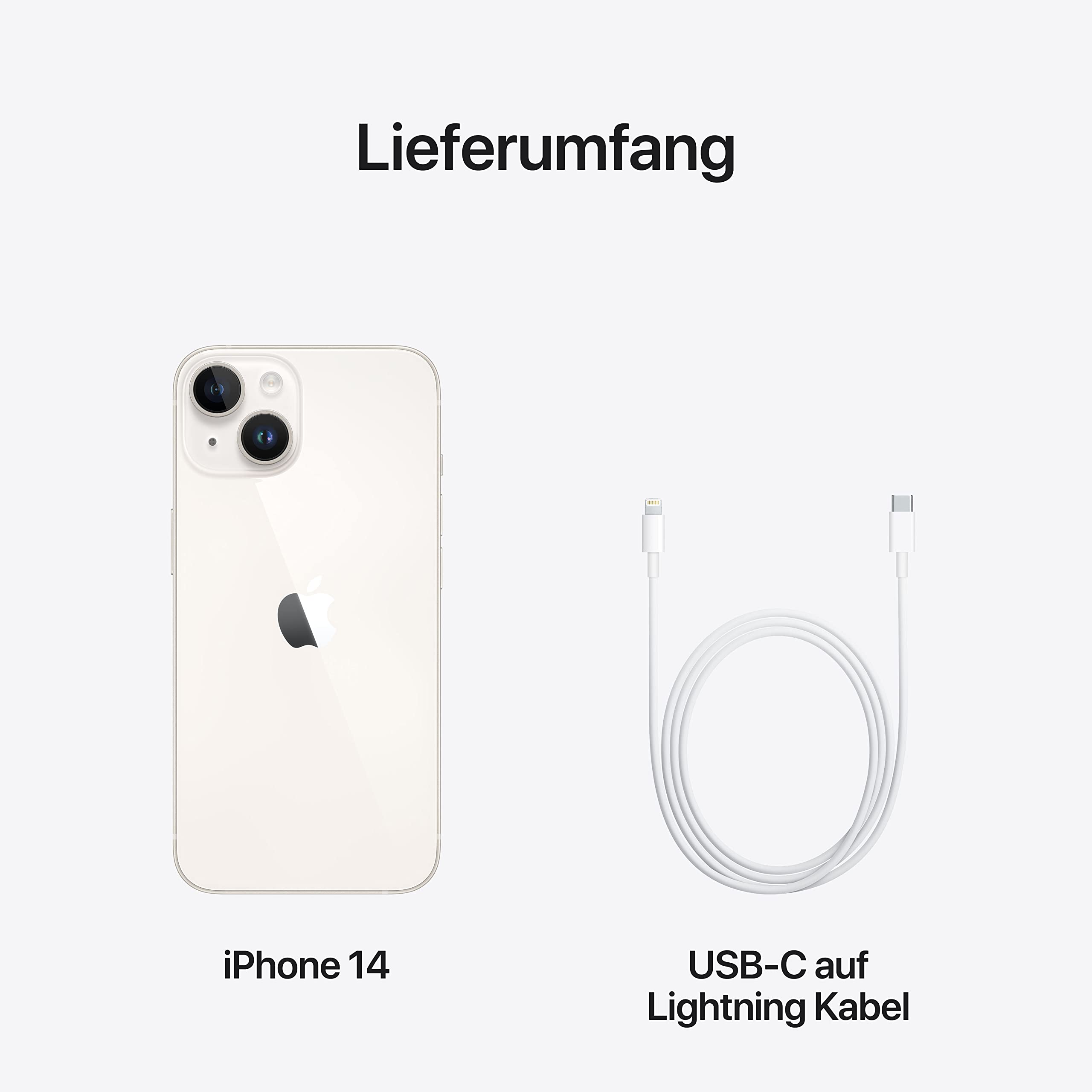 Apple iPhone 14 Smartphone 512GB Polarstern 6,1 Zoll 5G