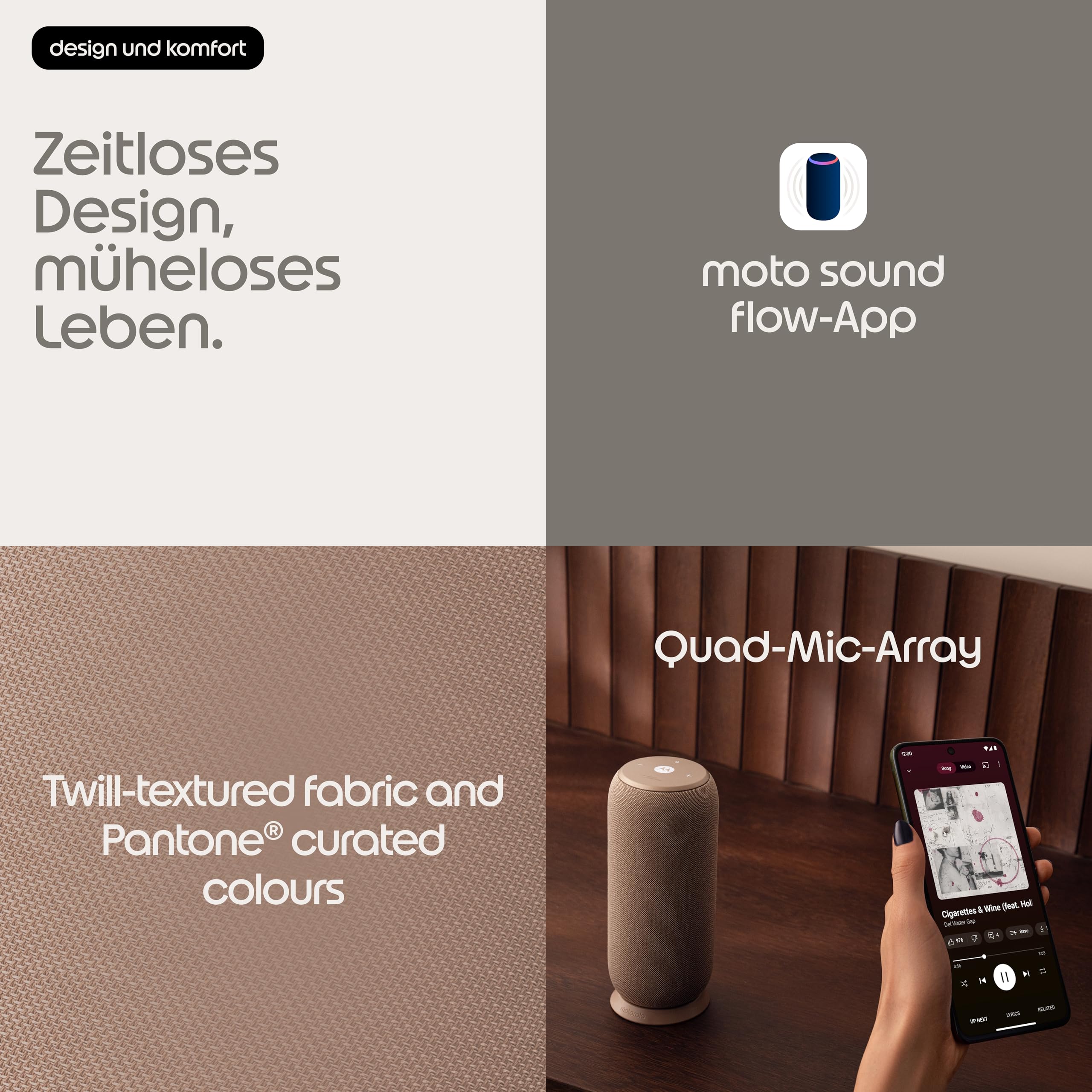 Motorola Moto Sound Flow Lautsprecher Taupe Bluetooth