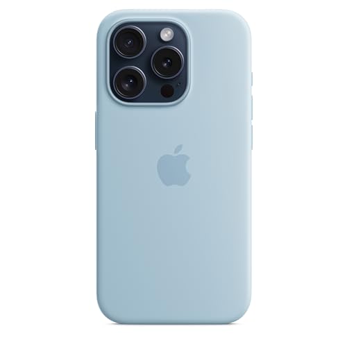 Apple iPhone 15 Pro Silikon Case MagSafe Hellblau