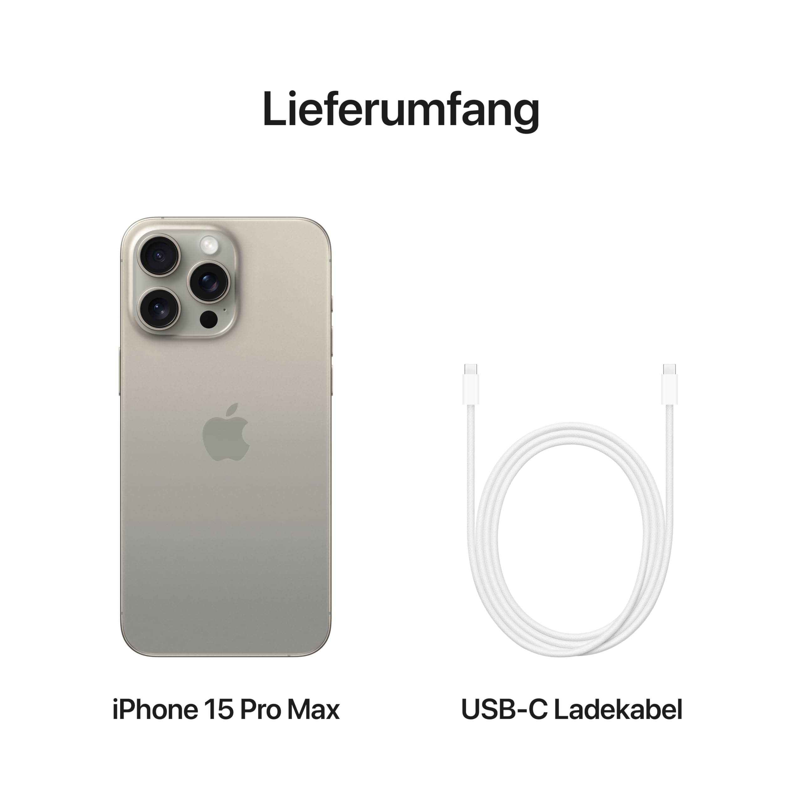 Apple iPhone 15 Pro Max Smartphone 1 TB Titan Natur