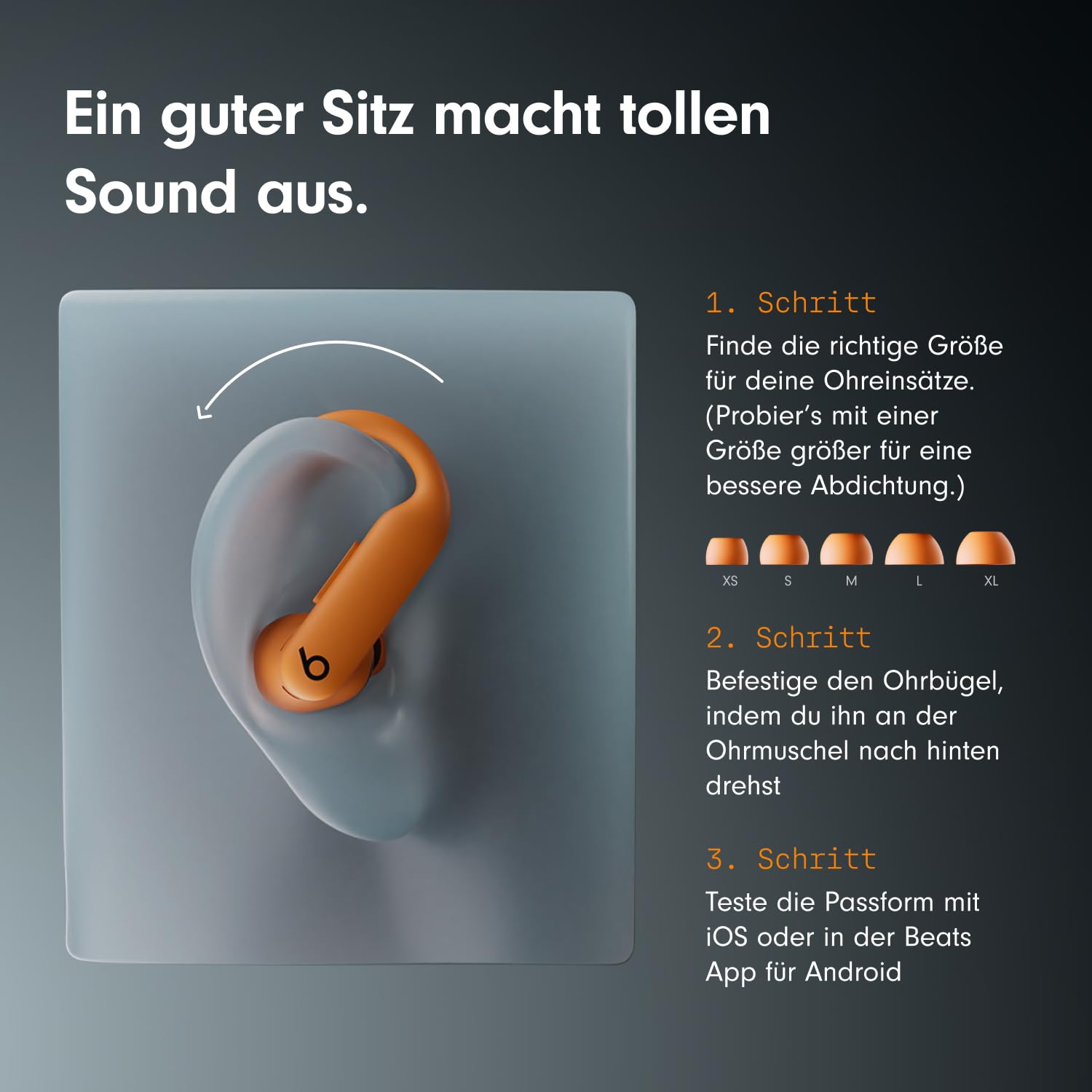 Beats Powerbeats Pro 2 In-Ear Kopfhörer Diamantschwarz ANC