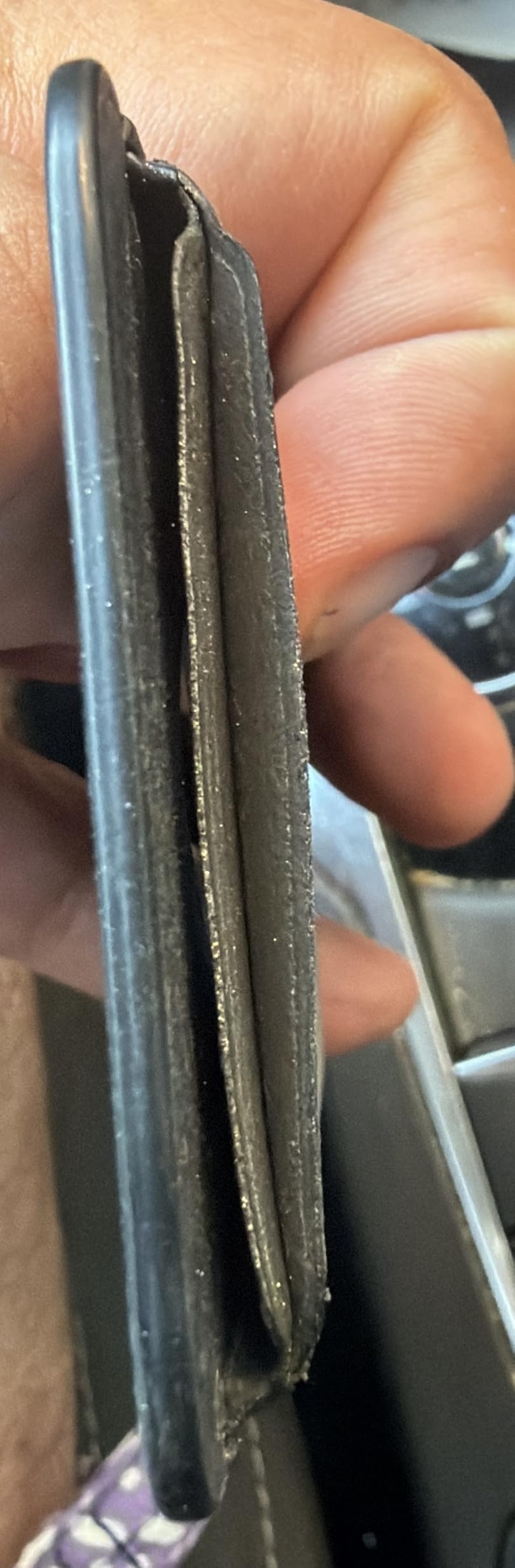 Apple iPhone Feingewebe Wallet MagSafe Schwarz für 3 Karten