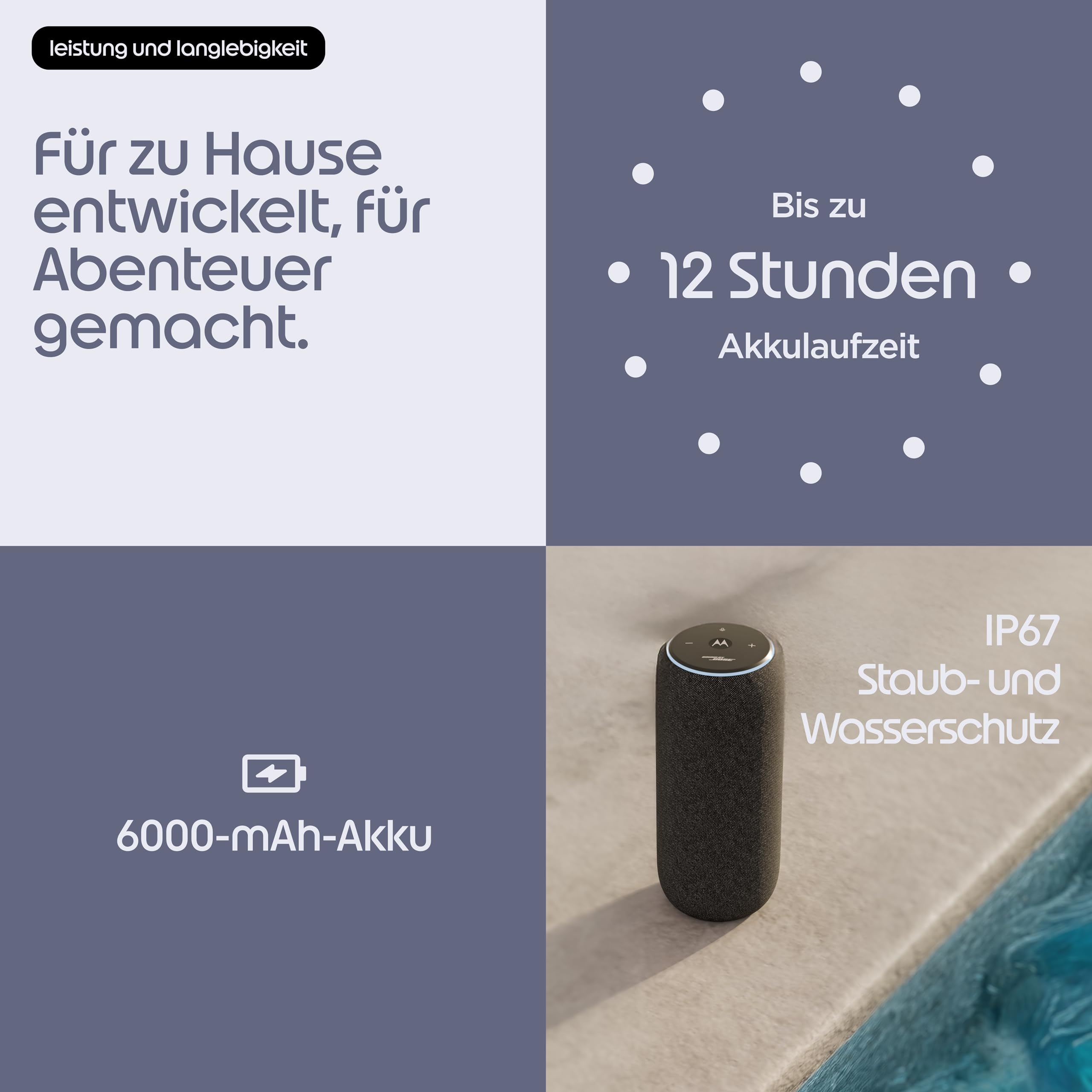 Motorola Moto Sound Flow Lautsprecher Taupe Bluetooth