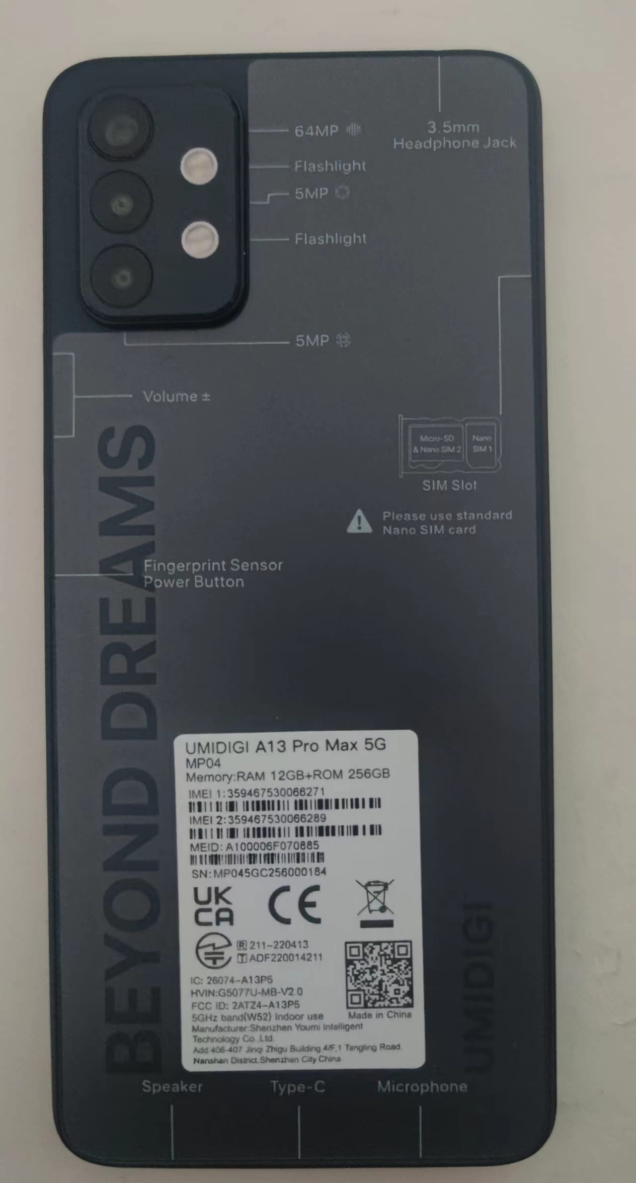Umidigi A13 Pro Max 5G Smartphone 256GB 90Hz